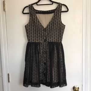 Black lace American Apparel midi dress, size M